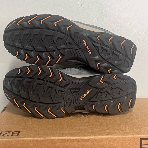 Men’s Columbia Crestwood Gray and Orange Trail Low Hiking Trail Shoes Sz 10 - Picture 9 of 11